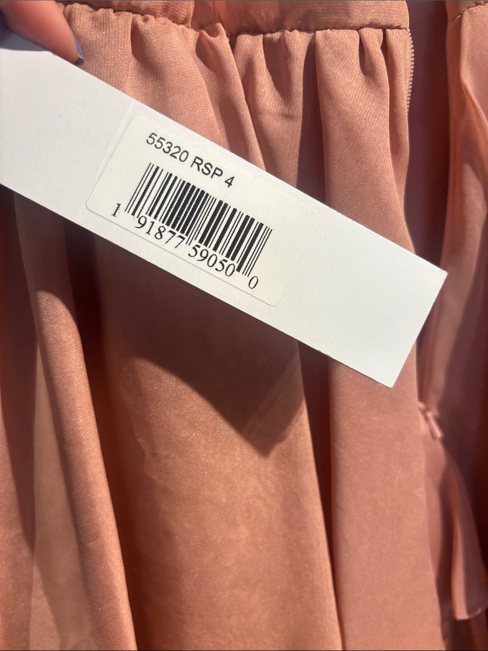 Ieena for Mac Duggal 55320 Rose Pink Ruffled High-Low V-Neck Dress - Picture 10 of 12